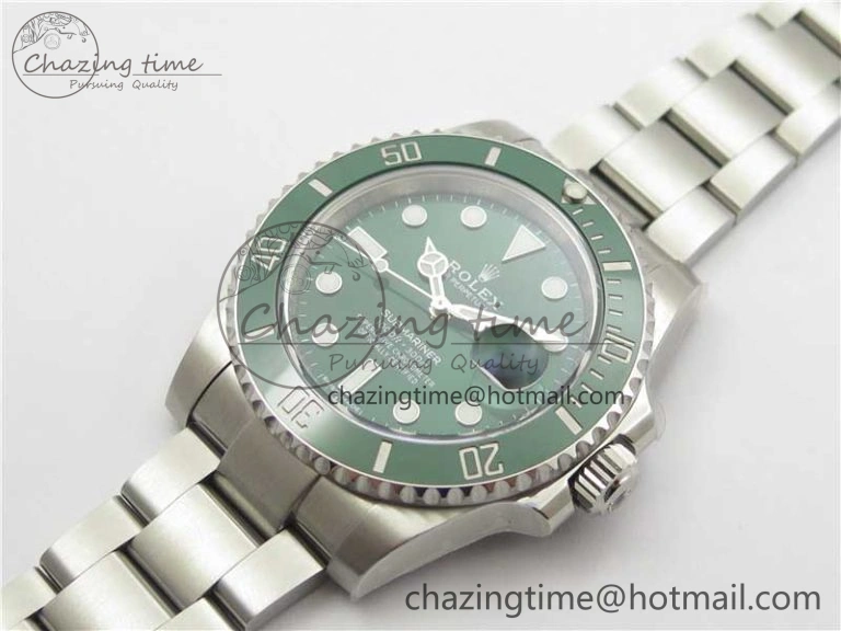 Submariner 116610 LV Green Ceramic ZF 1:1 Best Edition 904L SS Case and Bracelet VR3135