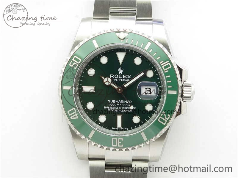 Submariner 116610 LV Green Ceramic ZF 1:1 Best Edition 904L SS Case and Bracelet VR3135