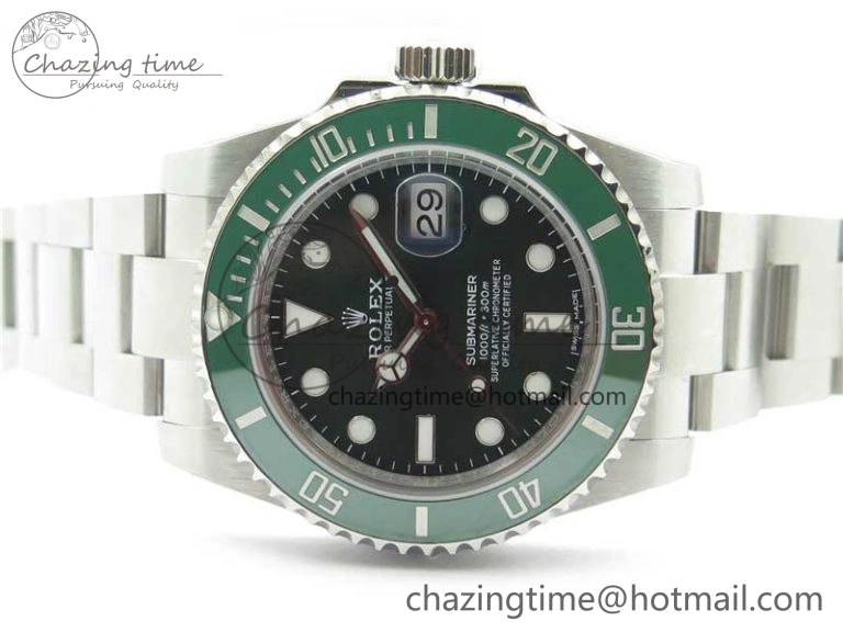 Submariner 116610 LV Green Ceramic ZRF 1:1 Best Edition on SS Bracelet VR3135 (CF Bezel)