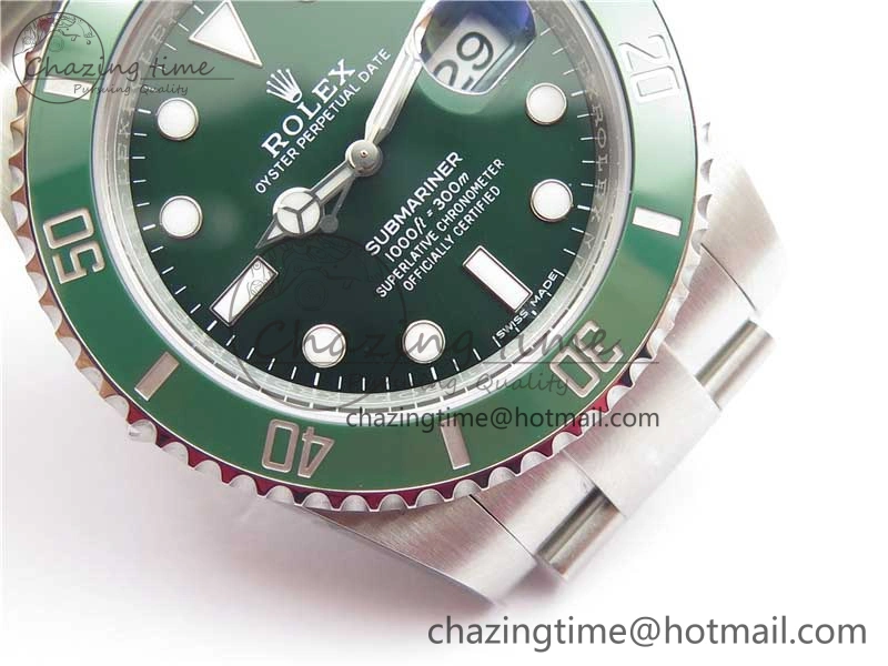 Submariner 116610 LV Green Ceramic ZRF 1:1 Best Edition on SS Bracelet VR3135 (CF Bezel)
