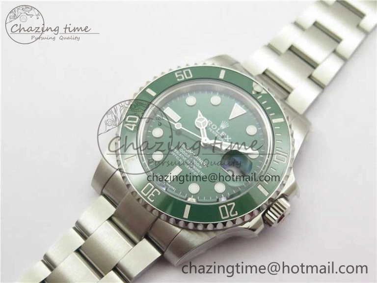 Submariner 116610 LV Green Ceramic ZRF 1:1 Best Edition on SS Bracelet VR3135 (CF Bezel)