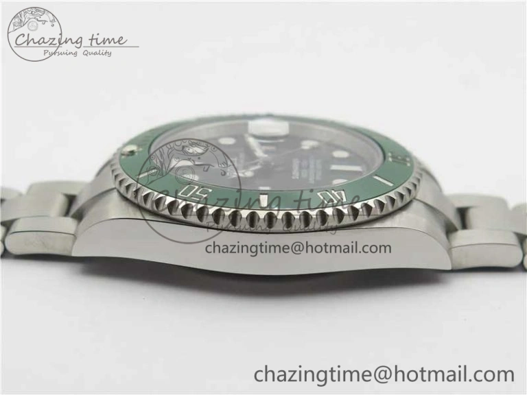 Submariner 116610 LV Green Ceramic ZZF 904L 1:1 Best Edition on SS Bracelet A2836 V2s