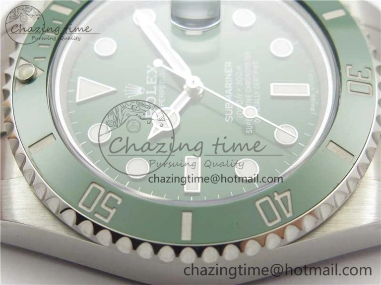 Submariner 116610 LV Green Ceramic ZZF 904L 1:1 Best Edition on SS Bracelet SA3135 V2