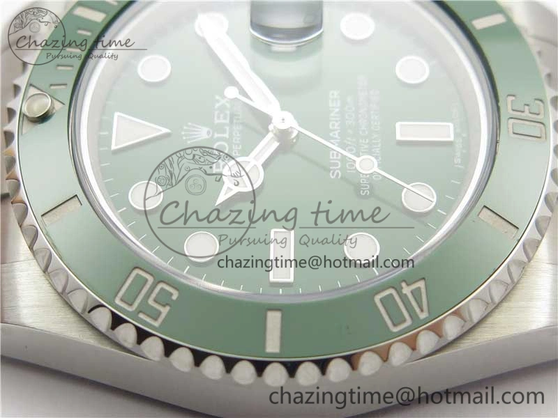 Submariner 116610 LV Green Ceramic ZZF 904L 1:1 Best Edition on SS Bracelet SA3135 V2