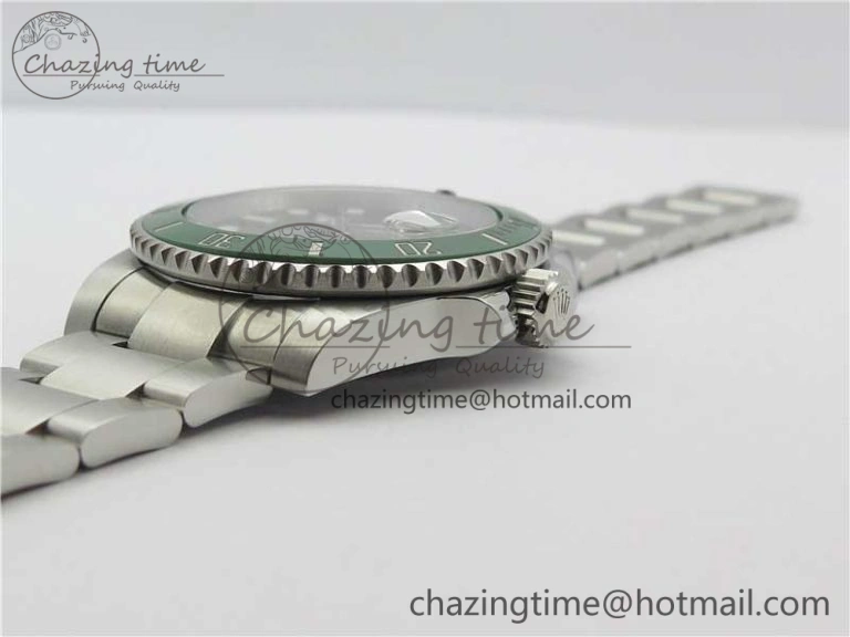 Submariner 116610 LV Green Ceramic ZZF 904L 1:1 Best Edition on SS Bracelet SA3135 V2