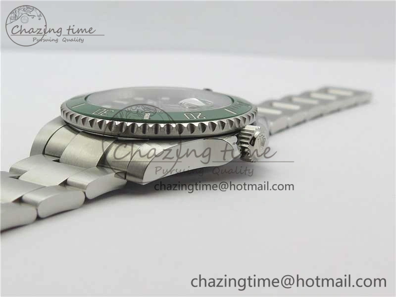 Submariner 116610 LV Green Ceramic ZZF 904L 1:1 Best Edition on SS Bracelet SA3135 V2