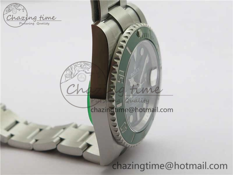 Submariner 116610 LV Green Ceramic ZZF 904L 1:1 Best Edition on SS Bracelet VR3135 V3
