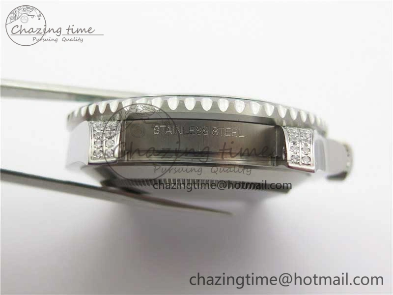 Submariner 116610 LV Green Diamonds Bezel Noob 1:1 Best Edition 904L SS Case and Bracelet SA3135 V9
