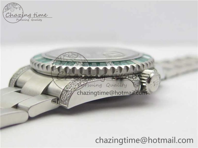 Submariner 116610 LV Green Diamonds Bezel Noob 1:1 Best Edition 904L SS Case and Bracelet SA3135 V9