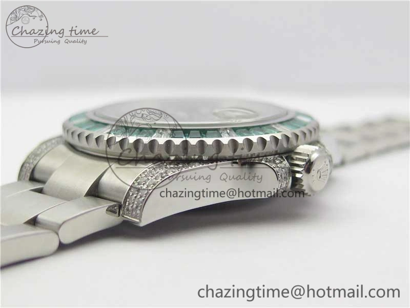 Submariner 116610 LV Green Diamonds Bezel Noob 1:1 Best Edition 904L SS Case and Bracelet SA3135 V9