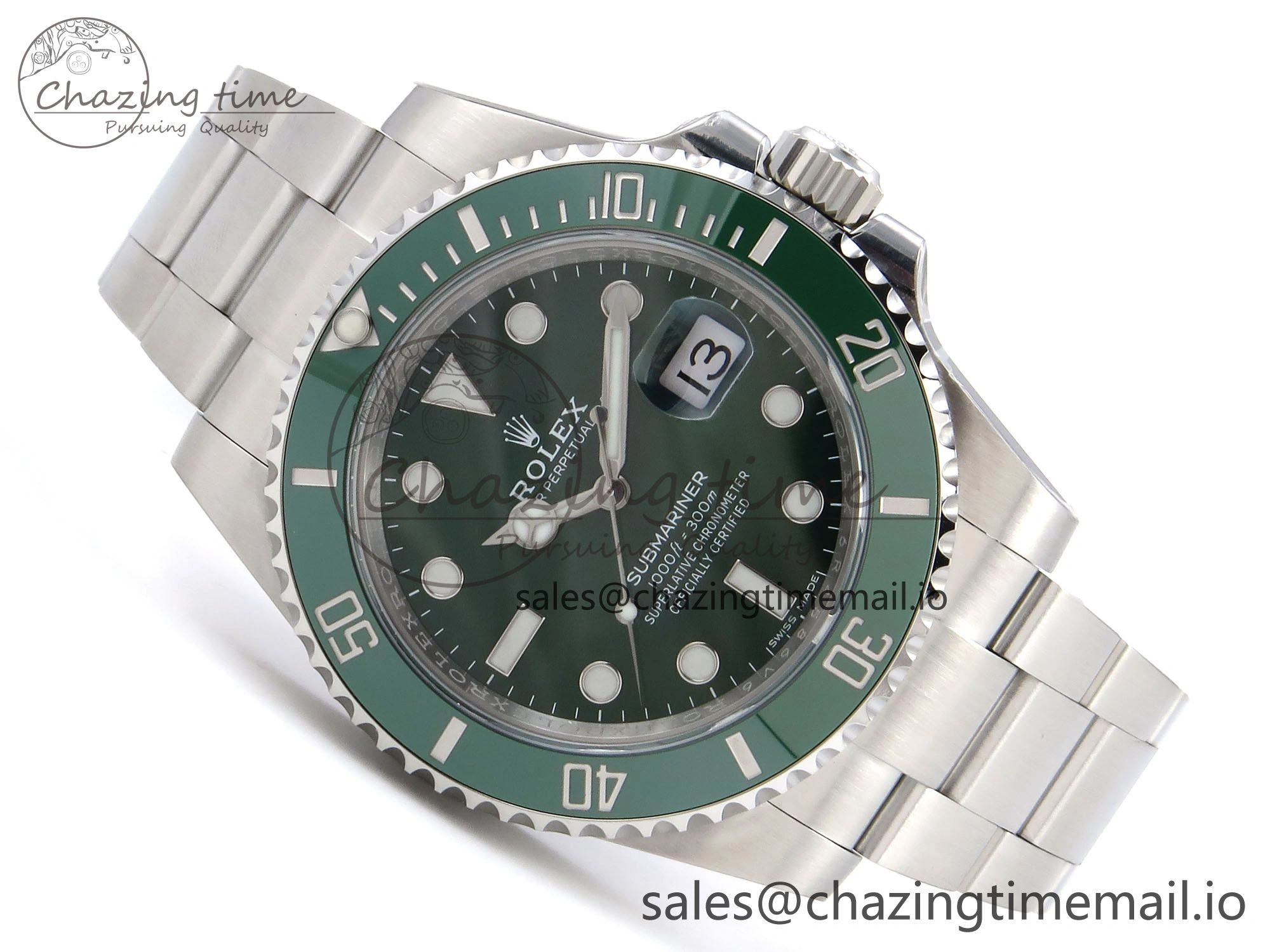 Submariner 116610 LV HGF 1:1 Best Edition Green Dial on SS Bracelet SH3135 V2