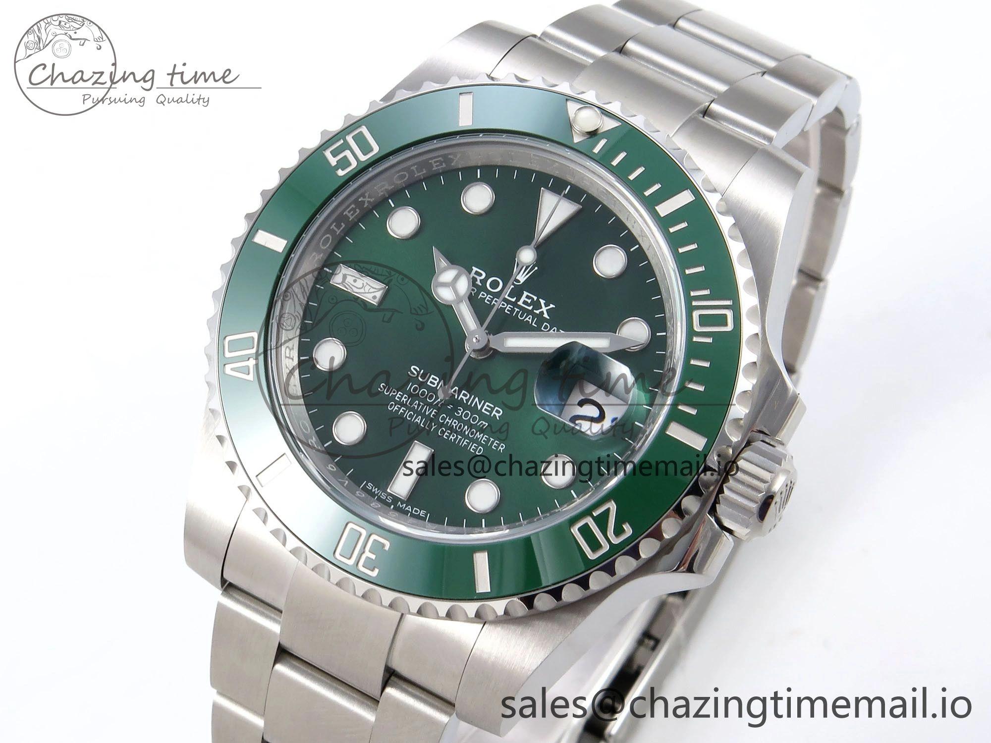 Submariner 116610 LV HGF 1:1 Best Edition Green Dial on SS Bracelet SH3135 V2
