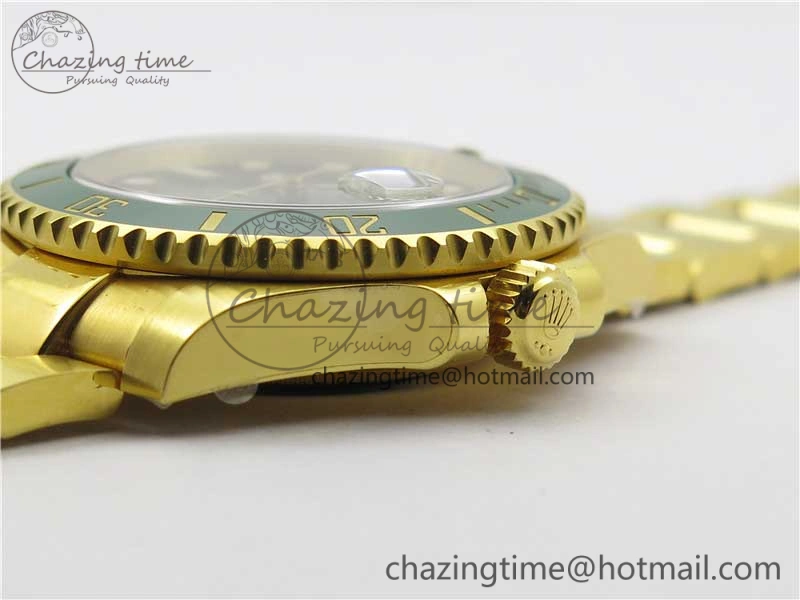 Submariner 116610 LV ROF Best Edition YG Wrapped Green Dial on YG Wrapped Bracelet A2836