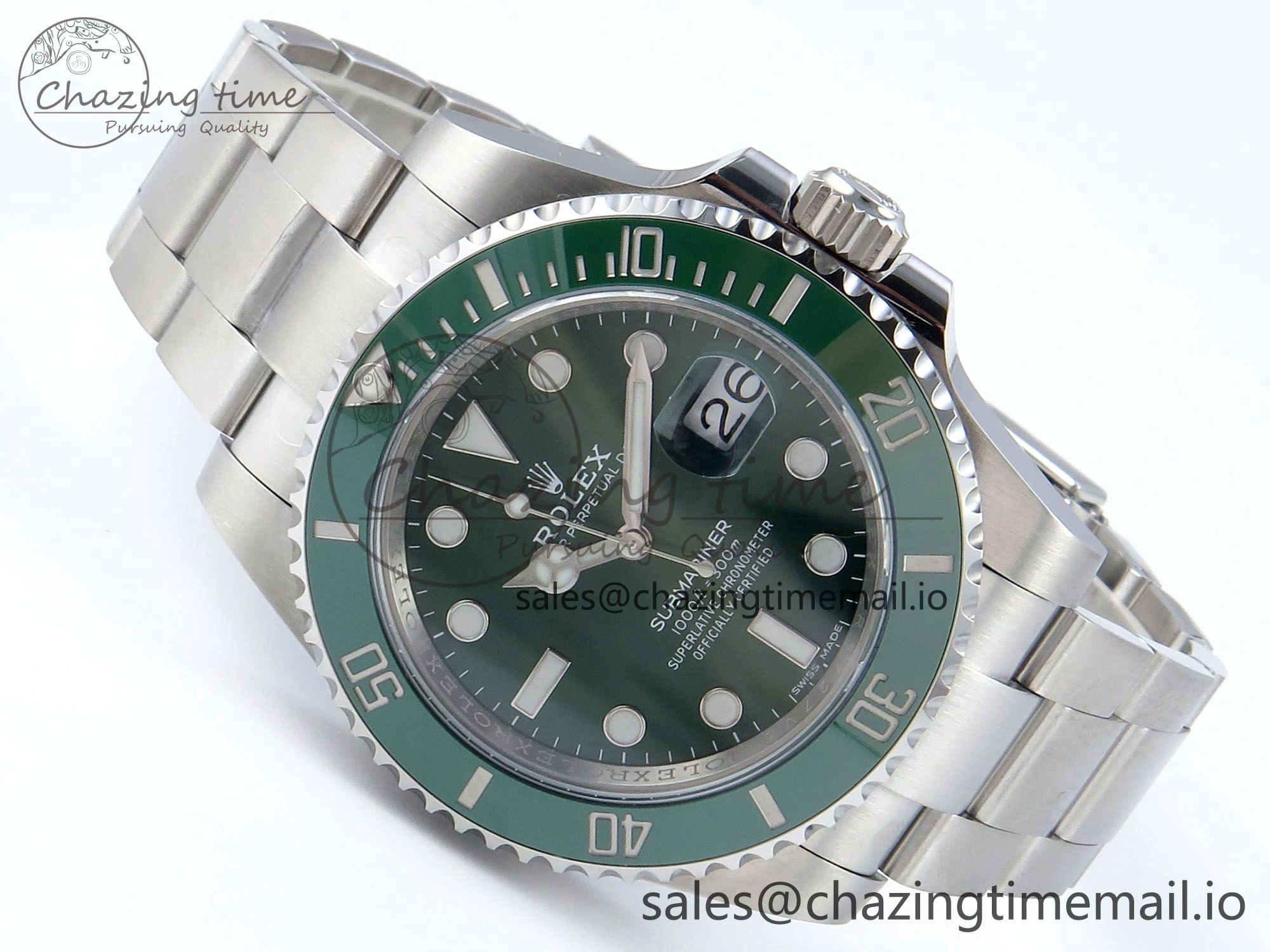 Submariner 116610 LV SS ARF 1:1 Best Edition Steel Green Dial 904L SS Oyster Bracelet SH3135
