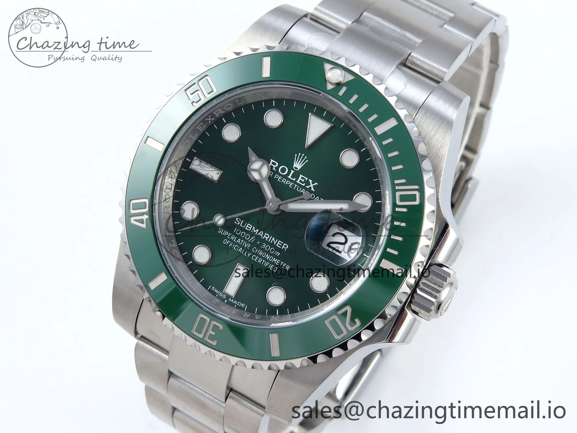 Submariner 116610 LV SS ARF 1:1 Best Edition Steel Green Dial 904L SS Oyster Bracelet SH3135