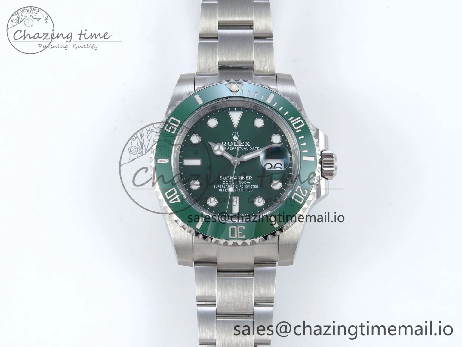 Submariner 116610 LV SS ARF 1:1 Best Edition Steel Green Dial 904L SS Oyster Bracelet SH3135