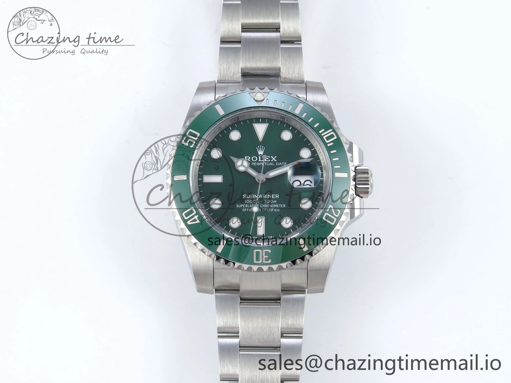 Submariner 116610 LV SS ARF 1:1 Best Edition Steel Green Dial 904L SS Oyster Bracelet SH3135