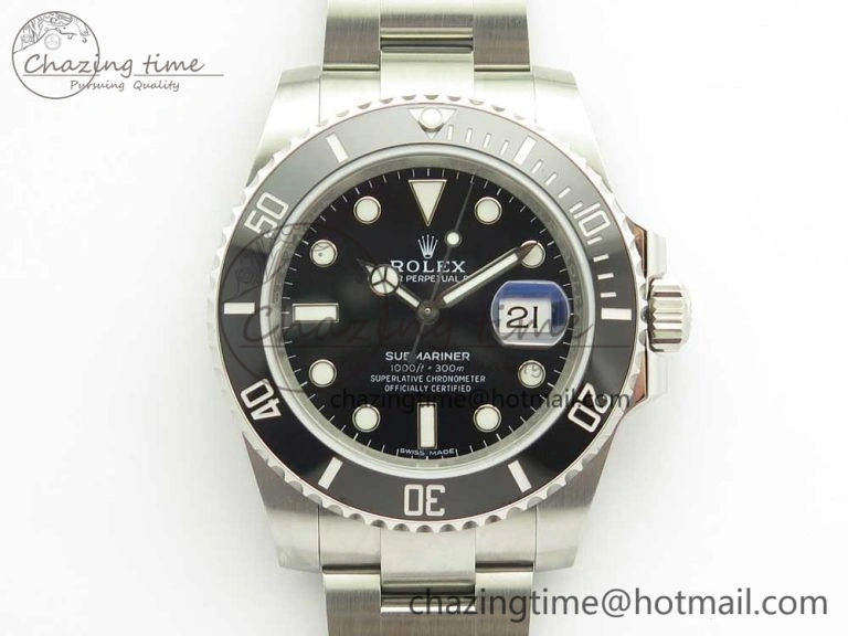 Submariner 116610LN Black Ceramic 904L Nail Maker 1:1 Best Edition on SS Bracelet A3135