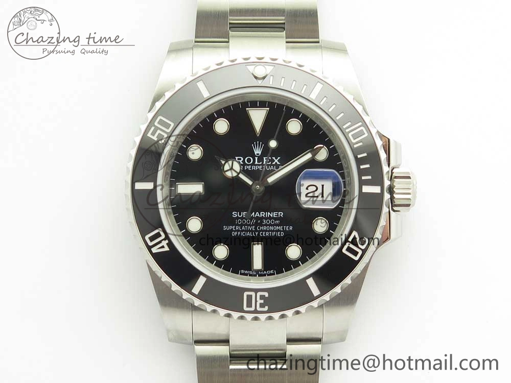 Submariner 116610LN Black Ceramic 904L Nail Maker 1:1 Best Edition on SS Bracelet A3135