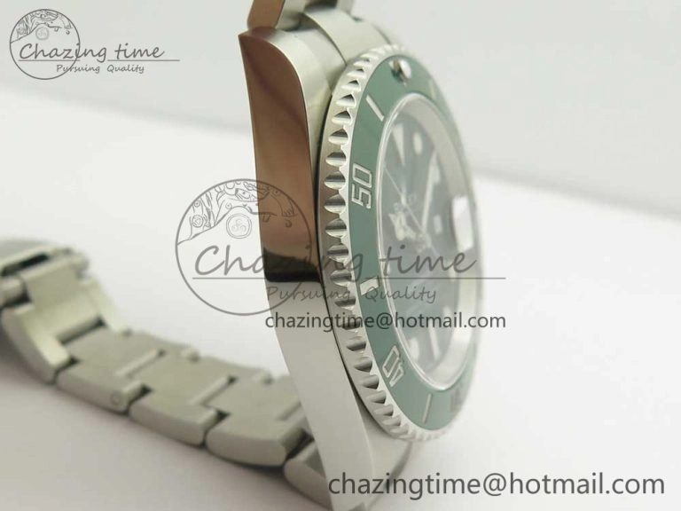 Submariner 116610LV Green Ceramic 904L Nail Marker 1:1 Best Edition on SS Bracelet A3135