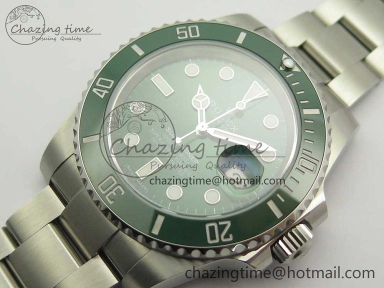 Submariner 116610LV Green Ceramic 904L Nail Marker 1:1 Best Edition on SS Bracelet A3135