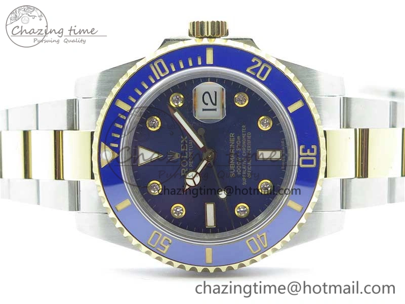 Submariner 116613 LB Blue Ceramic 316L Bp Maker 1:1 Best Edition Blue Dial Diam on SS  YG Bracelet SA3135 V2