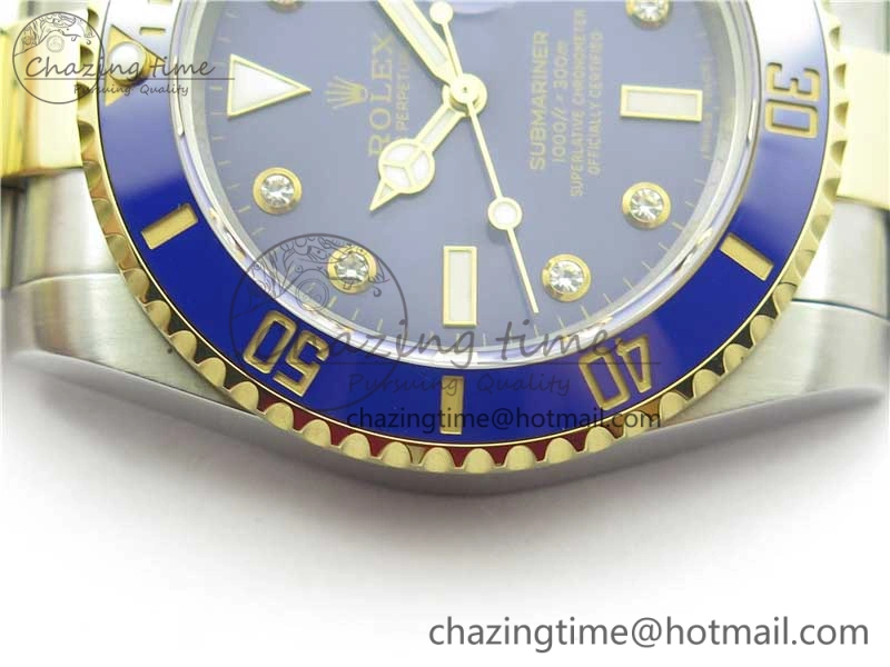 Submariner 116613 LB Blue Ceramic 316L Bp Maker 1:1 Best Edition Blue Dial Diam on SS  YG Bracelet SA3135 V2