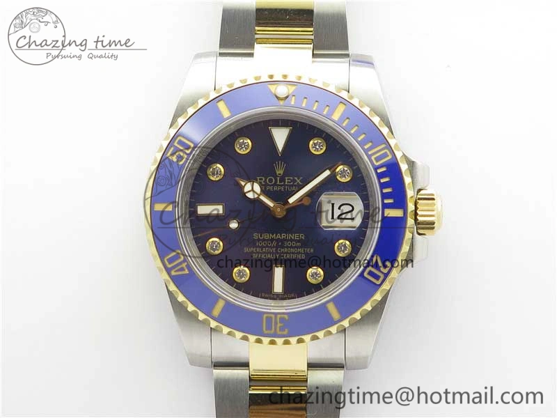 Submariner 116613 LB Blue Ceramic 316L Bp Maker 1:1 Best Edition Blue Dial Diam on SS  YG Bracelet SA3135 V2