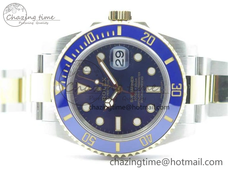 Submariner 116613 LB Blue Ceramic 316L Bp Maker 1:1 Best Edition Blue Dial on SS  YG Bracelet SA3135 V2