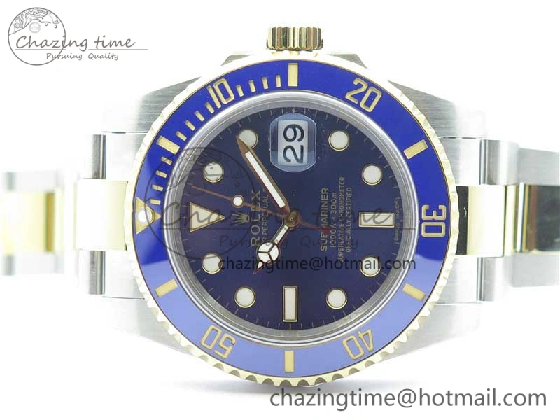 Submariner 116613 LB Blue Ceramic 316L Bp Maker 1:1 Best Edition Blue Dial on SS  YG Bracelet SA3135 V2