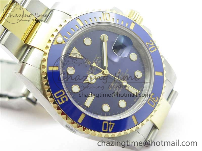 Submariner 116613 LB Blue Ceramic 316L Bp Maker 1:1 Best Edition Blue Dial on SS  YG Bracelet SA3135 V2