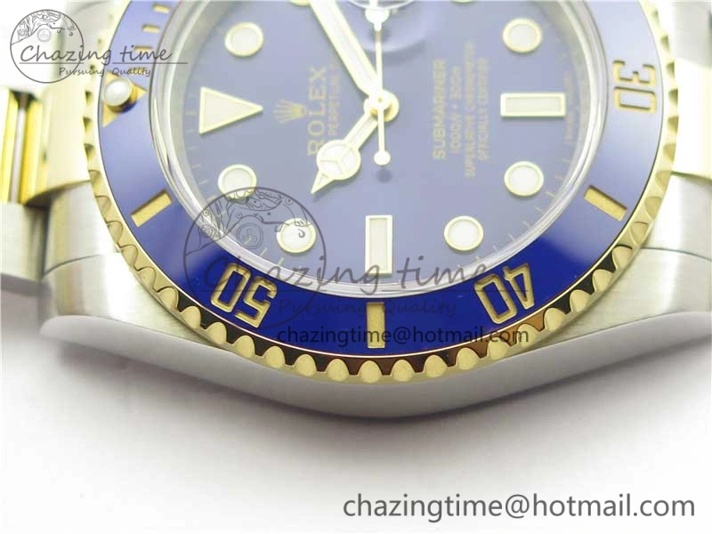 Submariner 116613 LB Blue Ceramic 316L Bp Maker 1:1 Best Edition Blue Dial on SS  YG Bracelet SA3135 V2