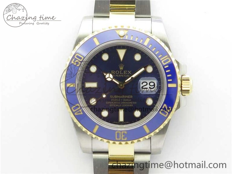 Submariner 116613 LB Blue Ceramic 316L Bp Maker 1:1 Best Edition Blue Dial on SS  YG Bracelet SA3135 V2