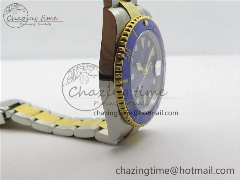 Submariner 116613 LB Blue Ceramic D1F 1:1 Best Edition Wrapped Gold SS Case and Bracelet A2824