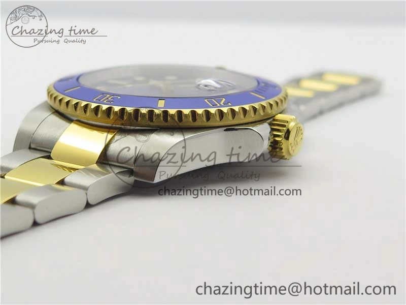 Submariner 116613 LB Blue Ceramic D1F 1:1 Best Edition Wrapped Gold SS Case and Bracelet A2824