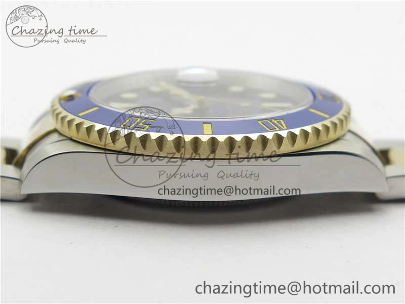 Submariner 116613 LB Blue Ceramic SS YG Wrapped ROF 1:1 Best Edition Blue Dial On SS YG Wrapped Bracelet A2836
