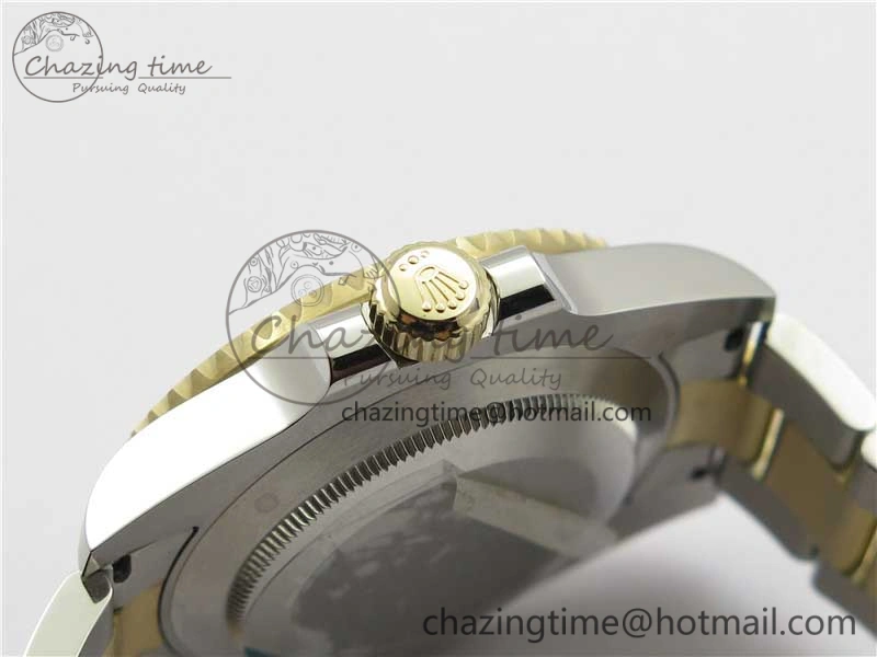 Submariner 116613 LB Blue Ceramic SS YG Wrapped ROF 1:1 Best Edition Blue Dial On SS YG Wrapped Bracelet A2836