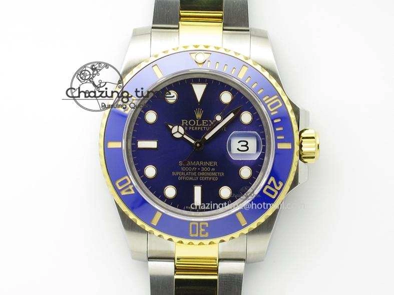 Submariner 116613 LB Bp-Maker Best Edition Blue Dial On SS YG Bracelet ETA2836