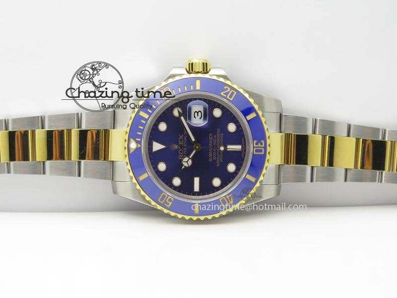 Submariner 116613 LB Bp-Maker Best Edition Blue Dial On SS YG Bracelet ETA2836