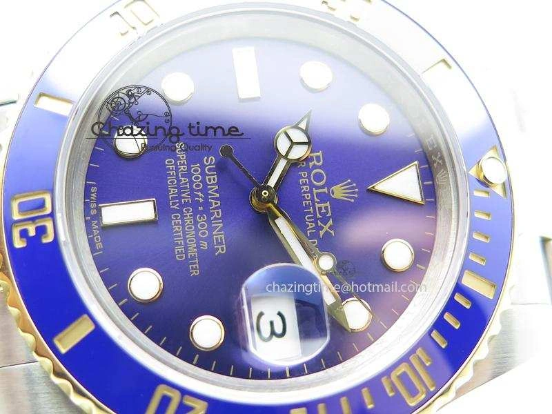 Submariner 116613 LB Bp-Maker Best Edition Blue Dial On SS YG Bracelet ETA2836