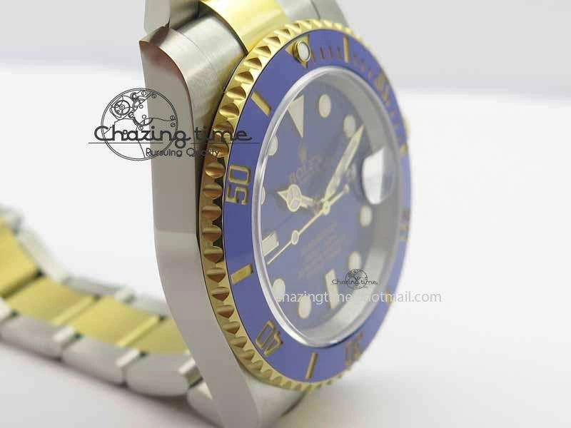 Submariner 116613 LB JF 1:1 Best Edition Blue Dial On SS YG Bracelet A2824