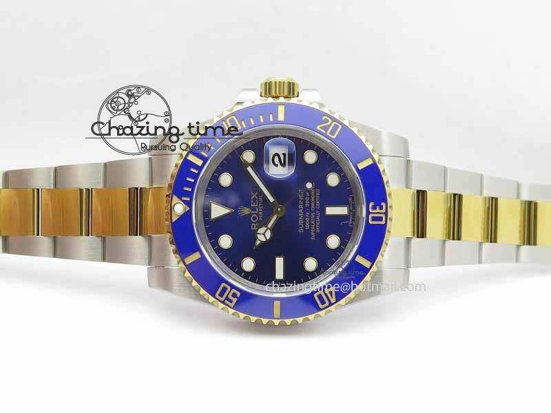 Submariner 116613 LB JF 1:1 Best Edition Blue Dial On SS YG Bracelet A2824