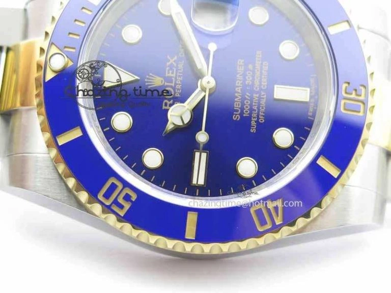 Submariner 116613 LB JF 1:1 Best Edition Blue Dial On SS YG Bracelet A2824