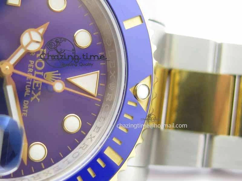 Submariner 116613 LB JF 1:1 Best Edition Blue Dial On SS YG Bracelet A2824