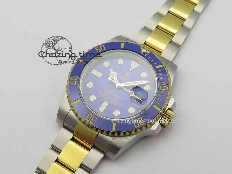 Submariner 116613 LB JF 1:1 Best Edition Blue Dial On SS YG Bracelet A2824