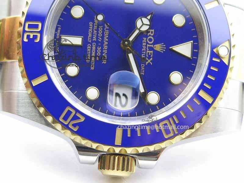 Submariner 116613 LB JF 1:1 Best Edition Blue Dial On SS YG Bracelet SH3135