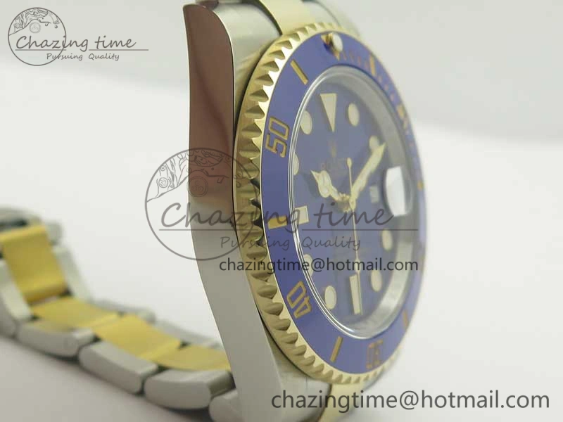 Submariner 116613 LB Noob 1:1 Best Edition YG Wrapped Bezel Blue Dial on SS YG Bracelet A2836 V8