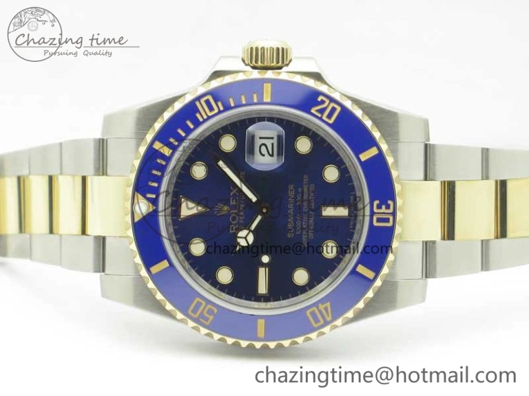 Submariner 116613 LB Noob 1:1 Best Edition YG Wrapped Bezel Blue Dial on SS YG Bracelet A2836 V8