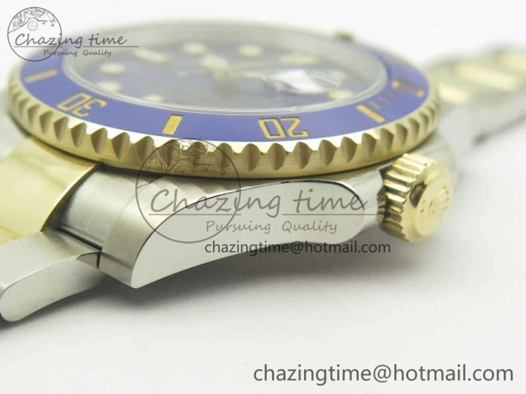 Submariner 116613 LB Noob 1:1 Best Edition YG Wrapped Bezel Blue Dial on SS YG Bracelet A2836 V8