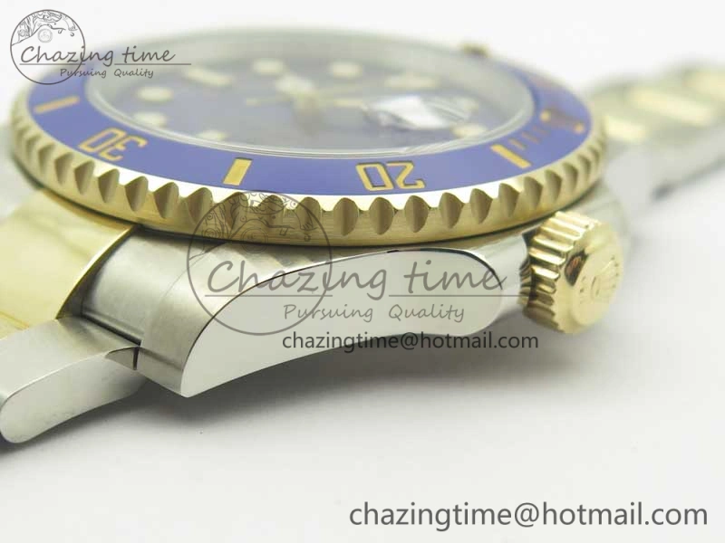 Submariner 116613 LB Noob 1:1 Best Edition YG Wrapped Bezel Blue Dial on SS YG Bracelet A2836 V8